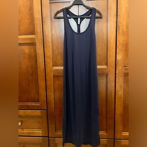 Fabletics Navy racerback maxi dress with side slits on both sides Size XL